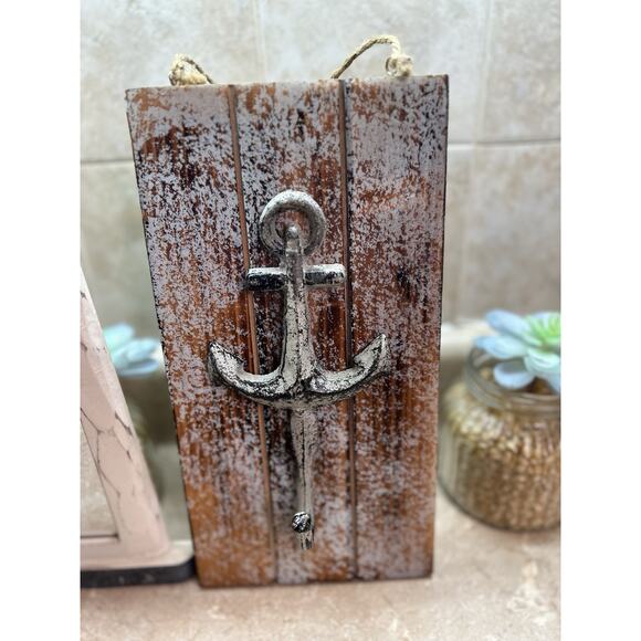 Nautical Bathroom Decor Lighthouse Mirror Anchor Hook Beach House Shore Home - Picture 3 of 13